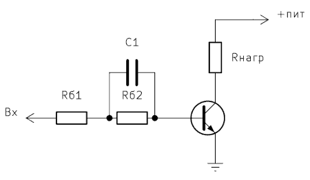 Ускоряющий конденсатор в транзисторном ключе