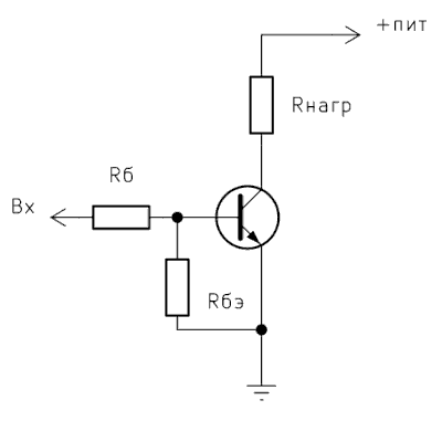 Ускорение отключения ключа с помощью резистора между базой и эмиттером