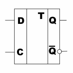 Обозначение D-триггера на схеме